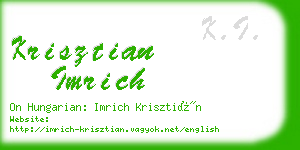 krisztian imrich business card